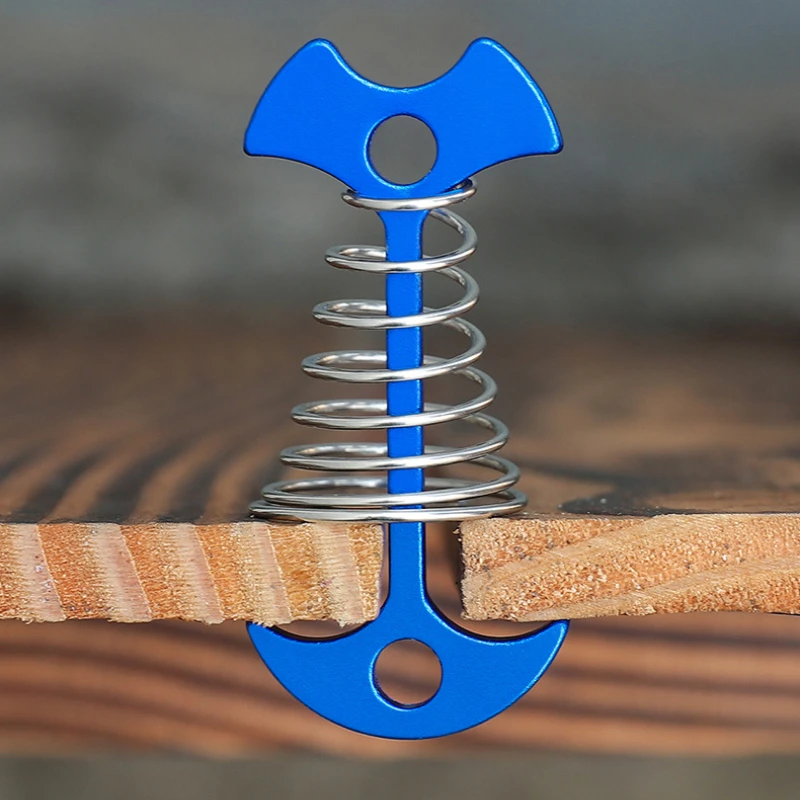 

New Fishbone Nail Spring Buckle Splint Hook Floor Nail Adjustable Tent Wind Rope Fixed Spring Hook Buckle Outdoor Camping Gear