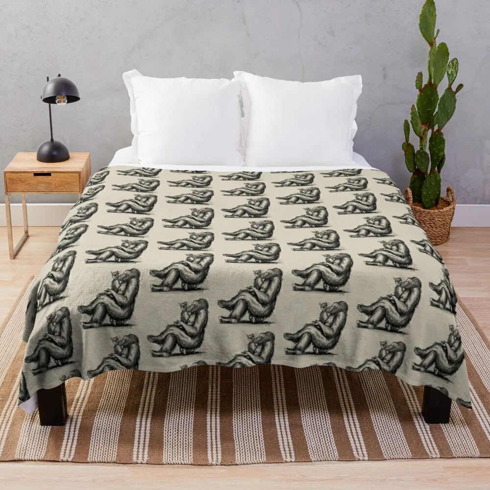 

International Department of Cryptozoology Ye Tea Throw Blanket Print on Demand Decorative Sherpa Blankets for Sofa bed Gift