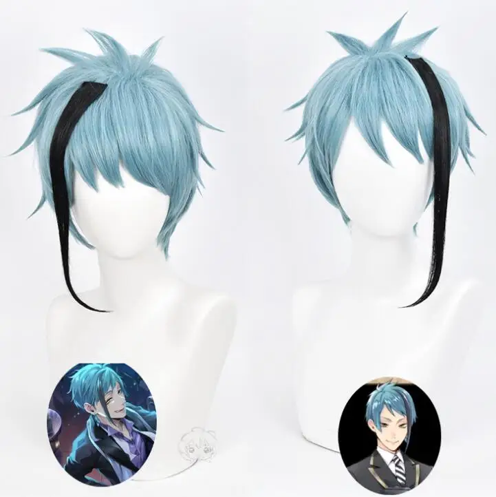 

Короткий парик для косплея аниме витая Страна Чудес Флойд нефритовый костюм термостойкие волосы мужские парики