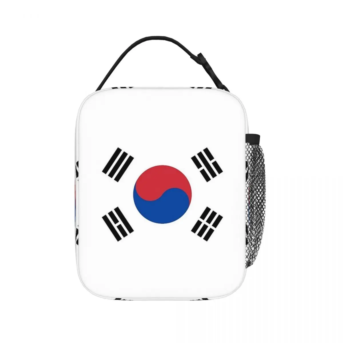 

South Korea Flag Insulated Lunch Bags Waterproof Picnic Bags Thermal Cooler Lunch Box Lunch Tote for Woman Work Kids School