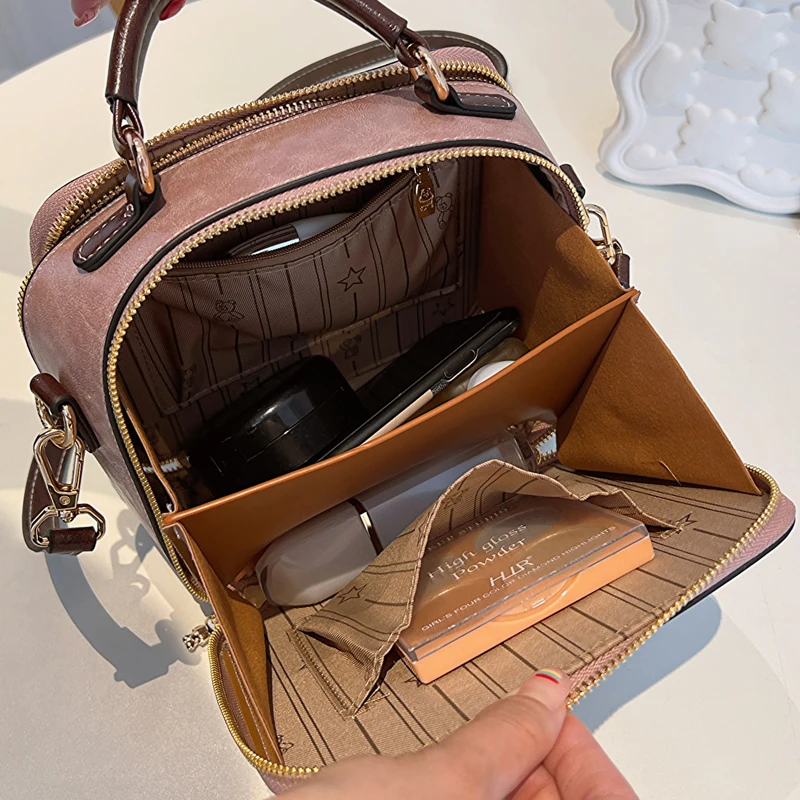 Брендовая женская сумка BeiBaoBao с милым медведем квадратная коробка на плечо сумки