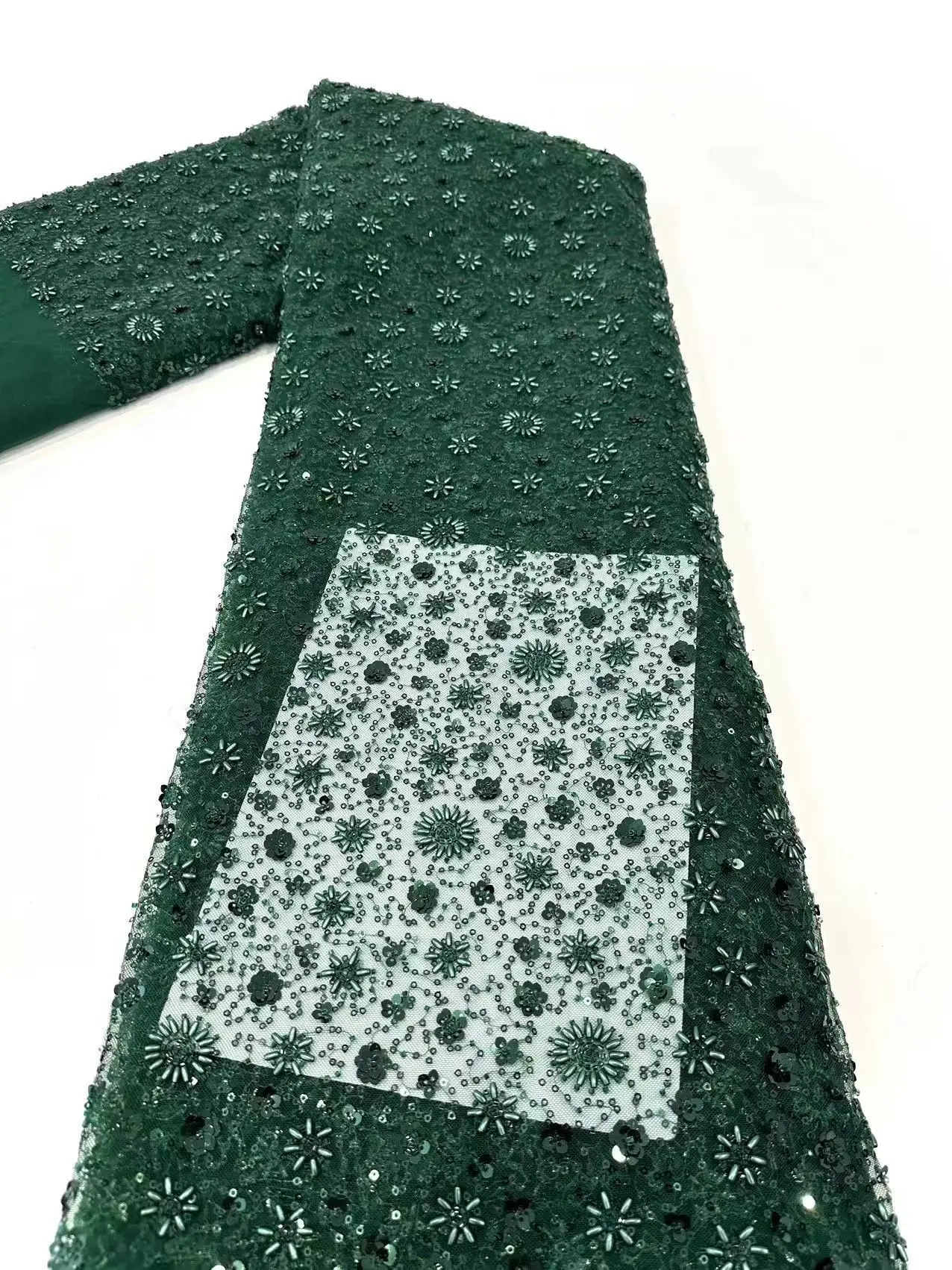 Горячая Распродажа африканские Роскошные Блестки тюль вышивка сетка кружево