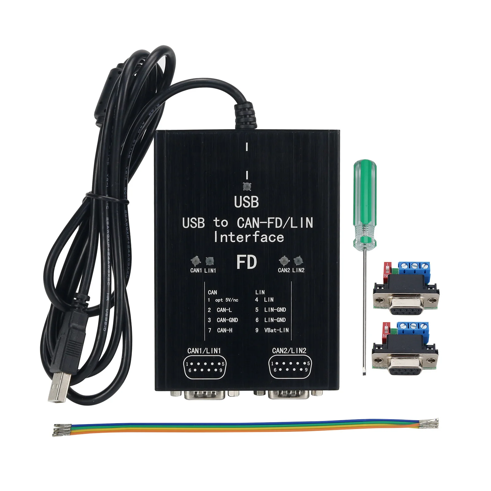Фото P-CAN-USB Pro P-CAN FD PRO 12 Мбит/с Адаптер USB-CAN 2-канальный CAN FD, совместимый с IPEH-004061 №1