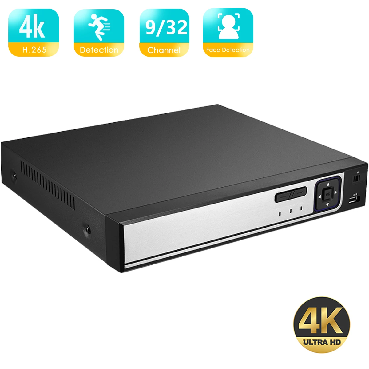 Дешево BESDER H.265AI 4K UHD Выход CCTV NVR 9CH 16CH 32CH 5MP сетевой видеорегистратор Обнаружение движения P2P распознавание лица DVR