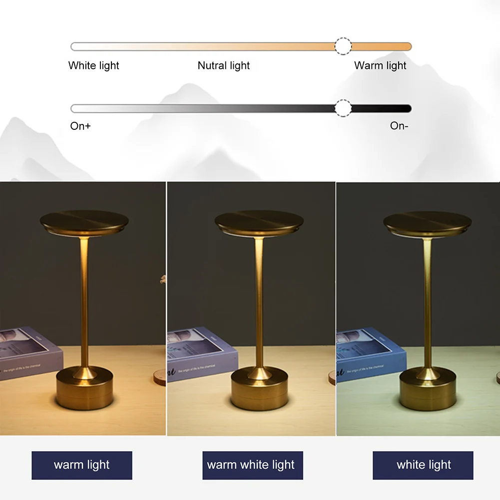 

LED Desktop Decor Light Rechargeable Battery Touchable Stand Table Lamp Energy Saving Atmosphere Lamp Eye Protecting for Bedroom