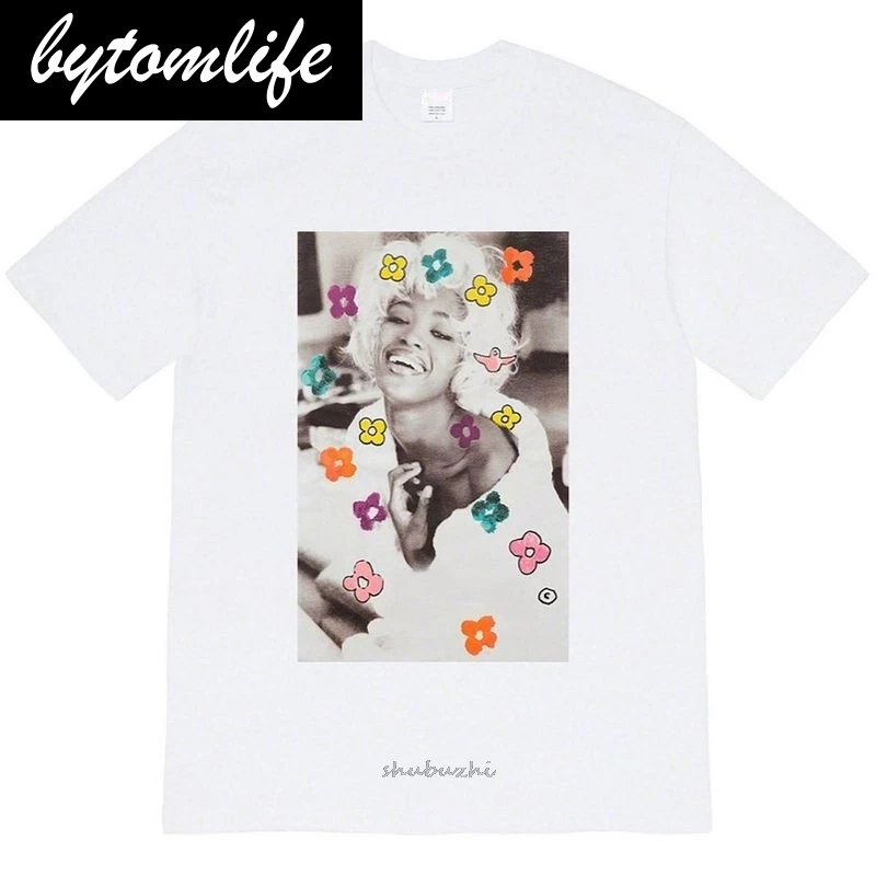 

Naomi Printed T-shirt Men Women Sureme Summer New HipHop Couples Tees 100% Cotton T Shirt Men