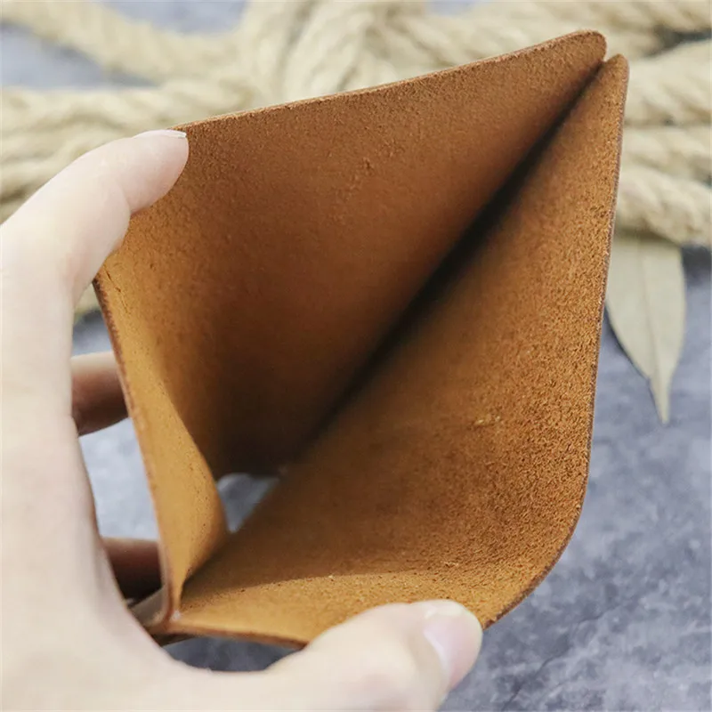 Simple vintage multi-card genuine leather men's  coin purse natural first layer cowhide short women's card holder wallet