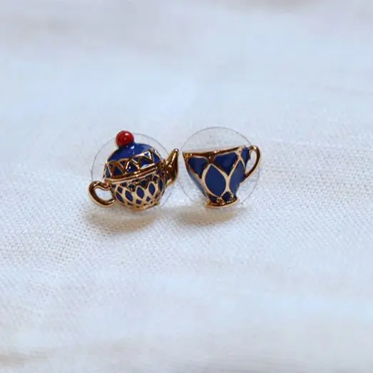 Изысканный набор чашек с чайником кулон серьги подвеской ожерелье