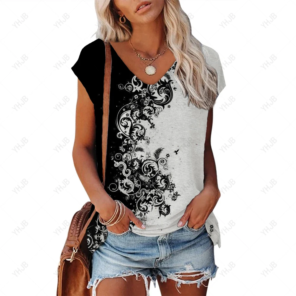 

Женский Летний жилет без рукавов, женские майки в стиле Харадзюку, женская футболка, топ с богемным принтом, 2023