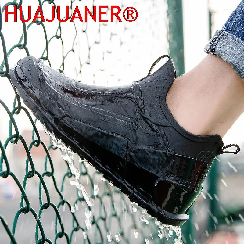 Новинка 2024 мужская уличная нескользящая походная обувь резиновые сапоги для