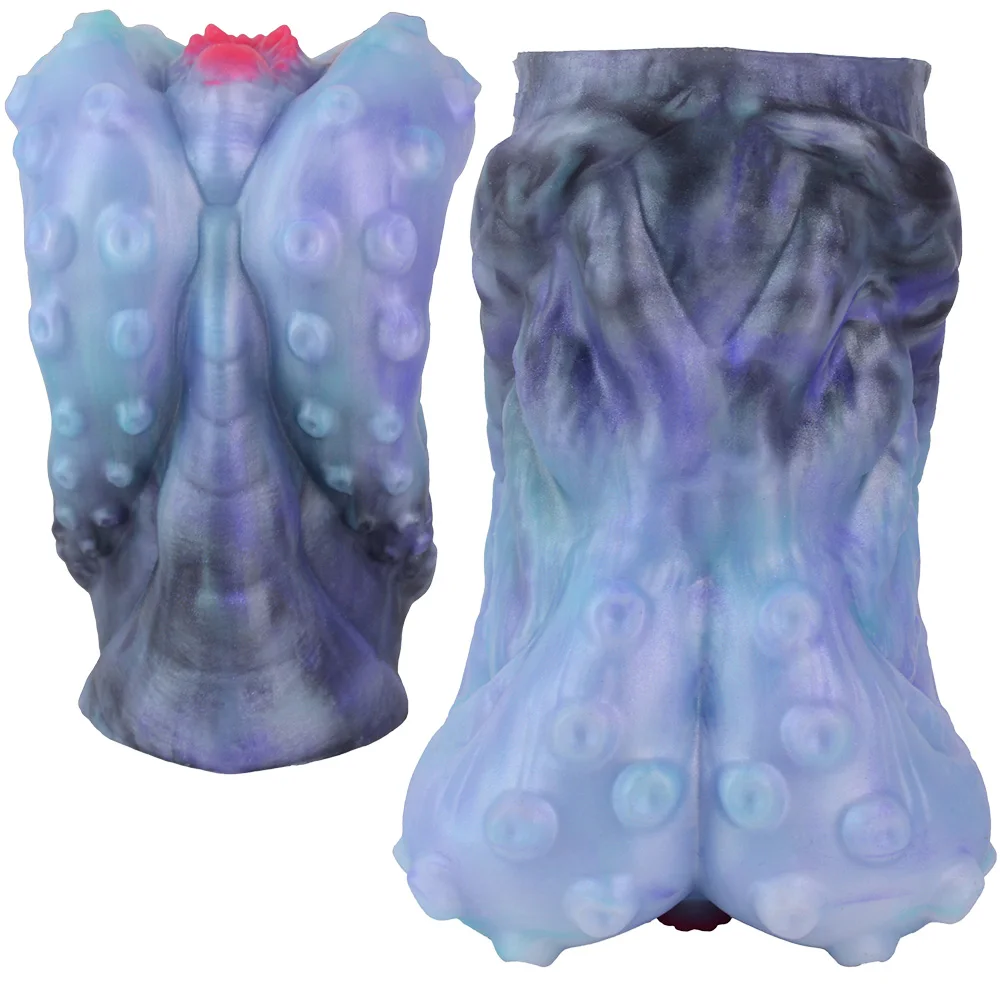 Фото GEEBA Cthulhu Monster Male Stroker Cup Octopus Suction Texture Onahole Pocket Pussy Male Masturbator Silicone Sex Toys for Men №3