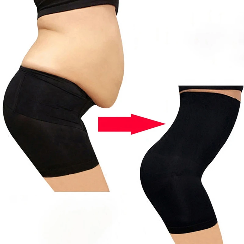 

Women Plain Shapewear Shorts Butt Lifter Seamless Pant Briefs Underwear Body Shaper High Waist Slimming Panty Tummy Control