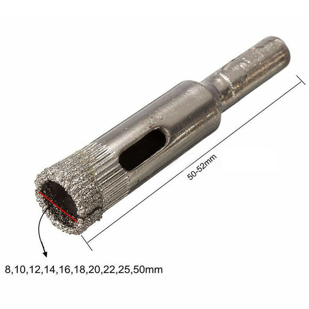 10 Шт. Сверла С Алмазным Покрытием 8-50 Мм Для Плитки Мрамора Стекла Керамики