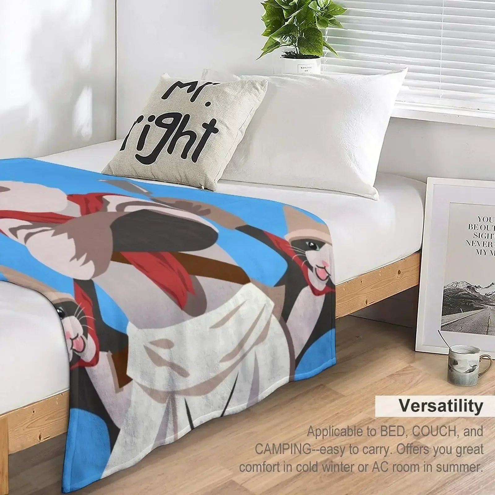 Одеяло meowsкуляр шеф-повара и его команды летнее теплое покрывало манга одеяла