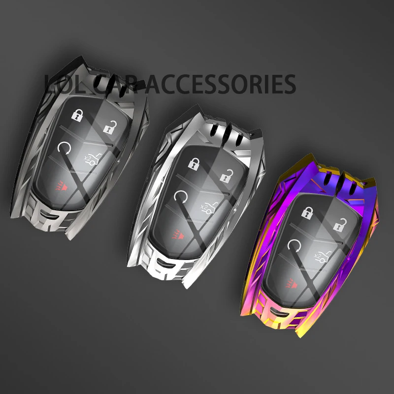 

For Cadillac Zinc Metal Key Case CT5 CT6 XT4 Armored XT5 XT6 Car Key Holder Remote Key Cover Escalade ESV SRX 2014-2019