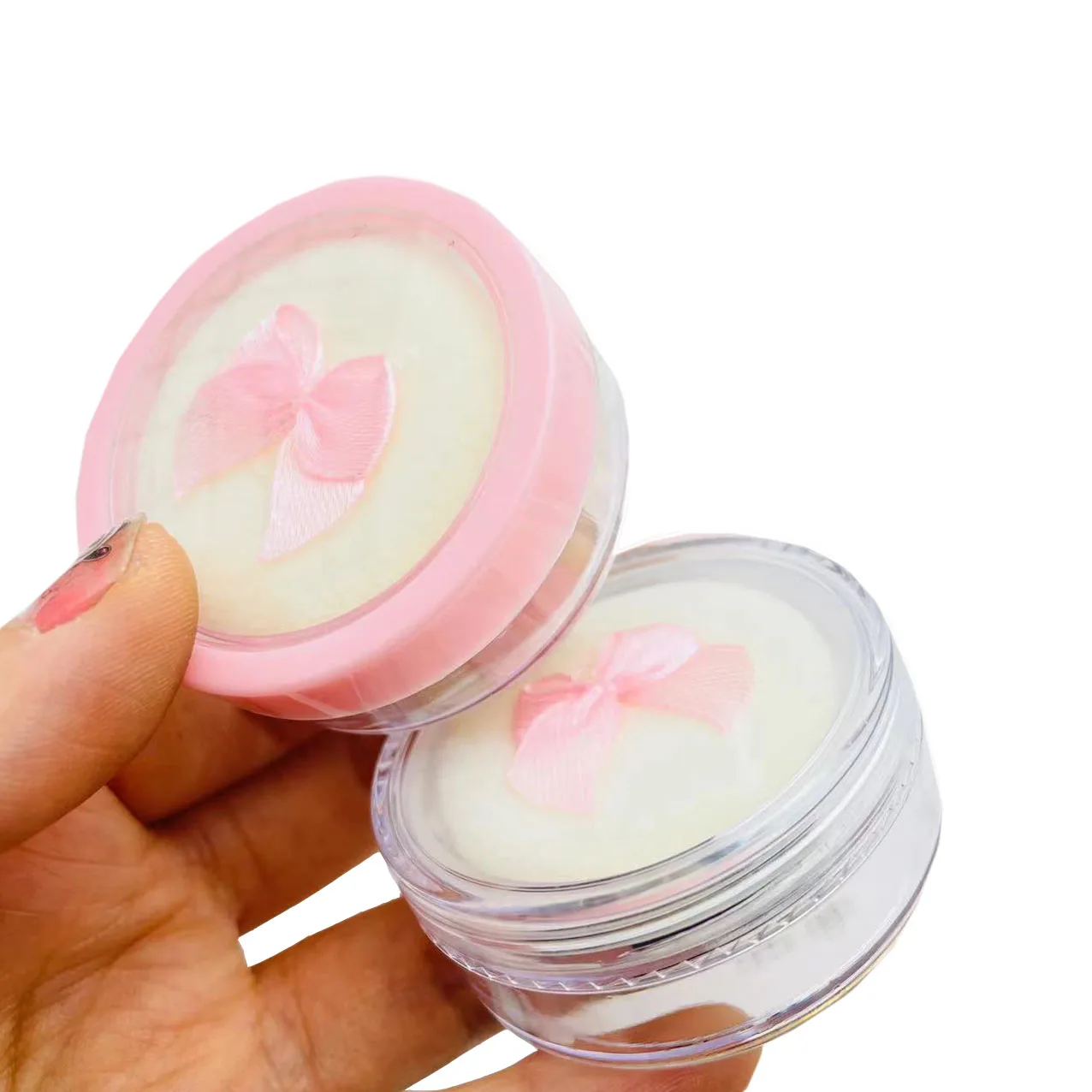 

5g Portable Plastic Powder Box Pink/Clear Handheld Empty Loose Powder Pot With Sieve Cosmetic Travel Makeup Jar sifter Container