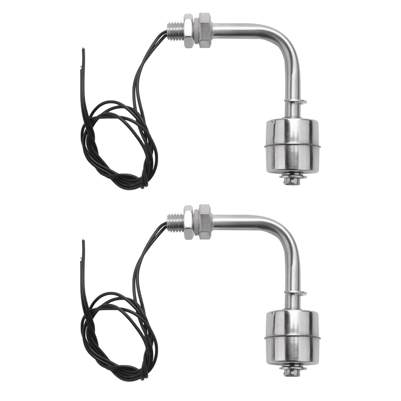 

2X Liquid Water Level Stainless Steel Right Angle Floating Switch For Aquarium