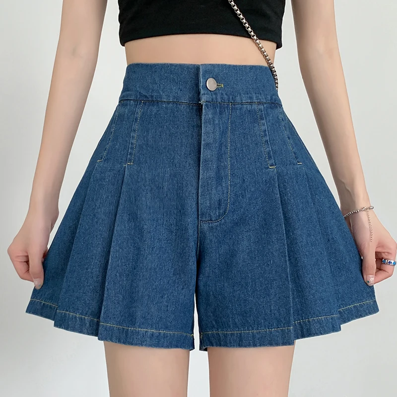 

Female fashion woman pants casual summer cool women sexy high waists leg-openings Denim skirt pantst OL women bottoms pants 2