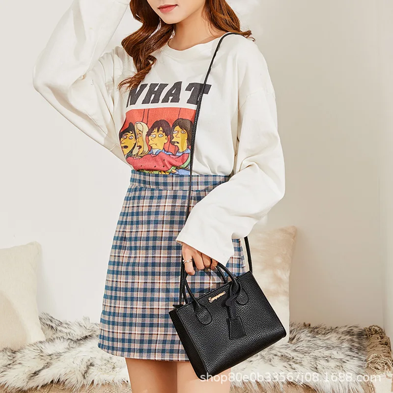 Lychee pattern handbag ladies handbags 2023 Foreign trade small handbag women's handbag