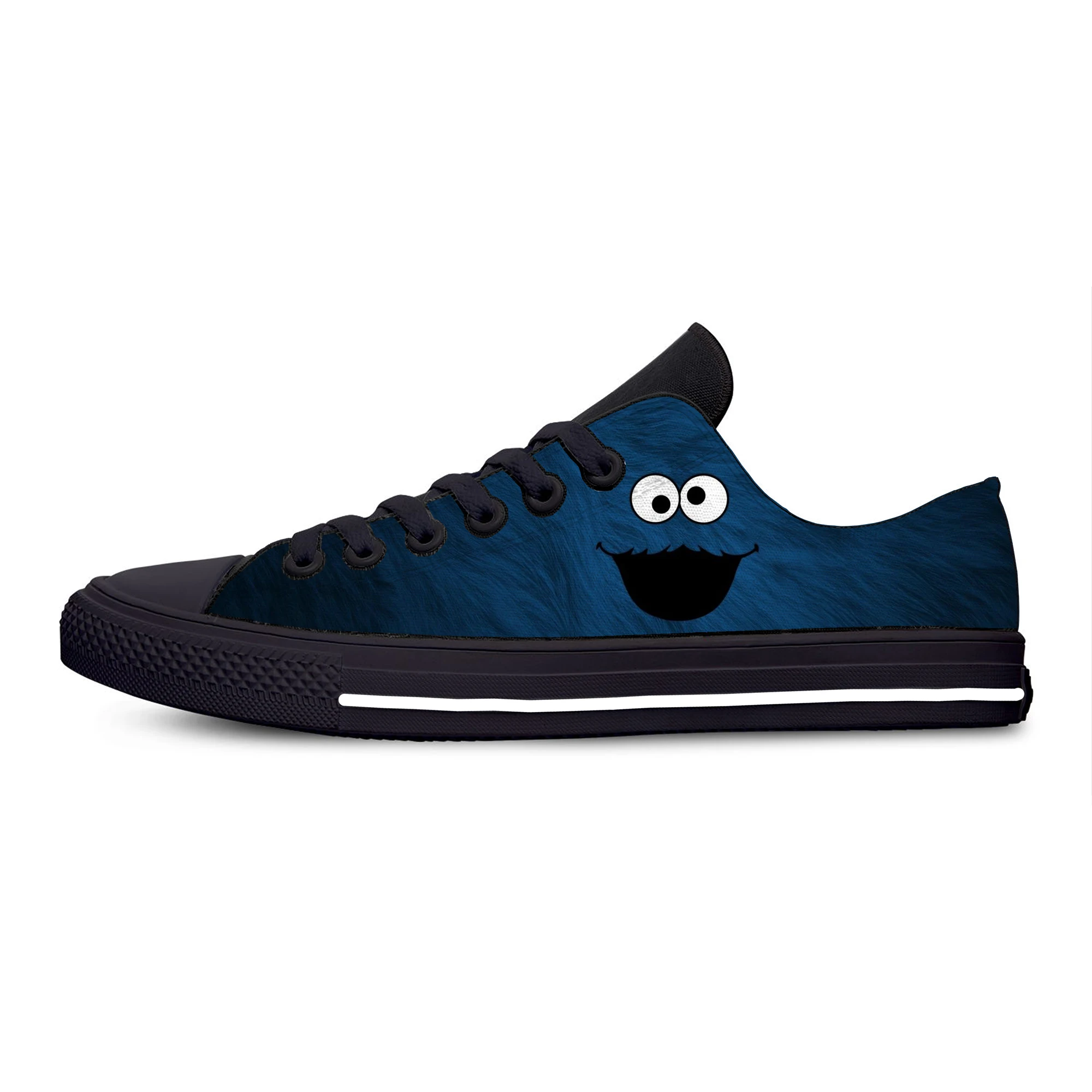 

Hot Cookie Monster Anime Cartoon Manga Funny Fashion Casual Shoes Low Top Lightweight Board Shoes Breathable Men Women Sneakers