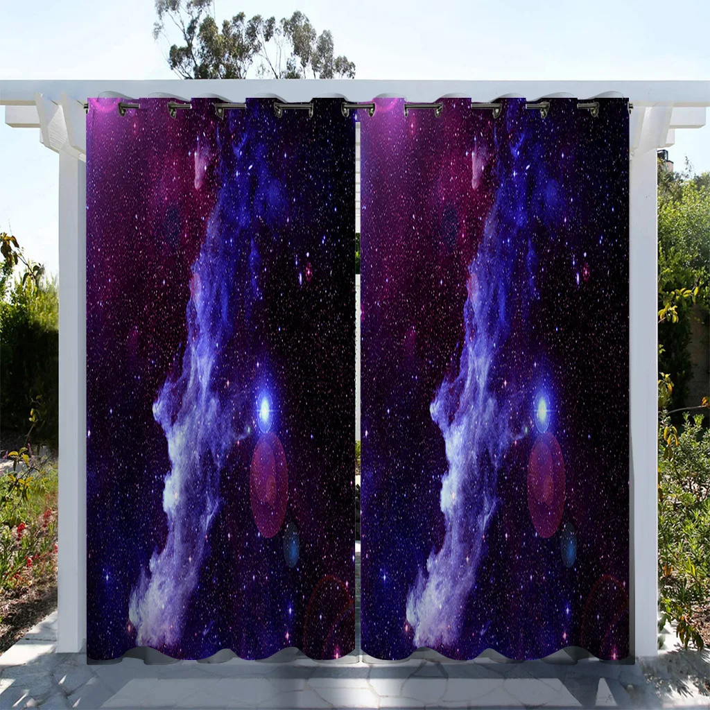 1 шт. Водонепроницаемая наружная занавеска Starry Aurora драпировка из полиэстера для