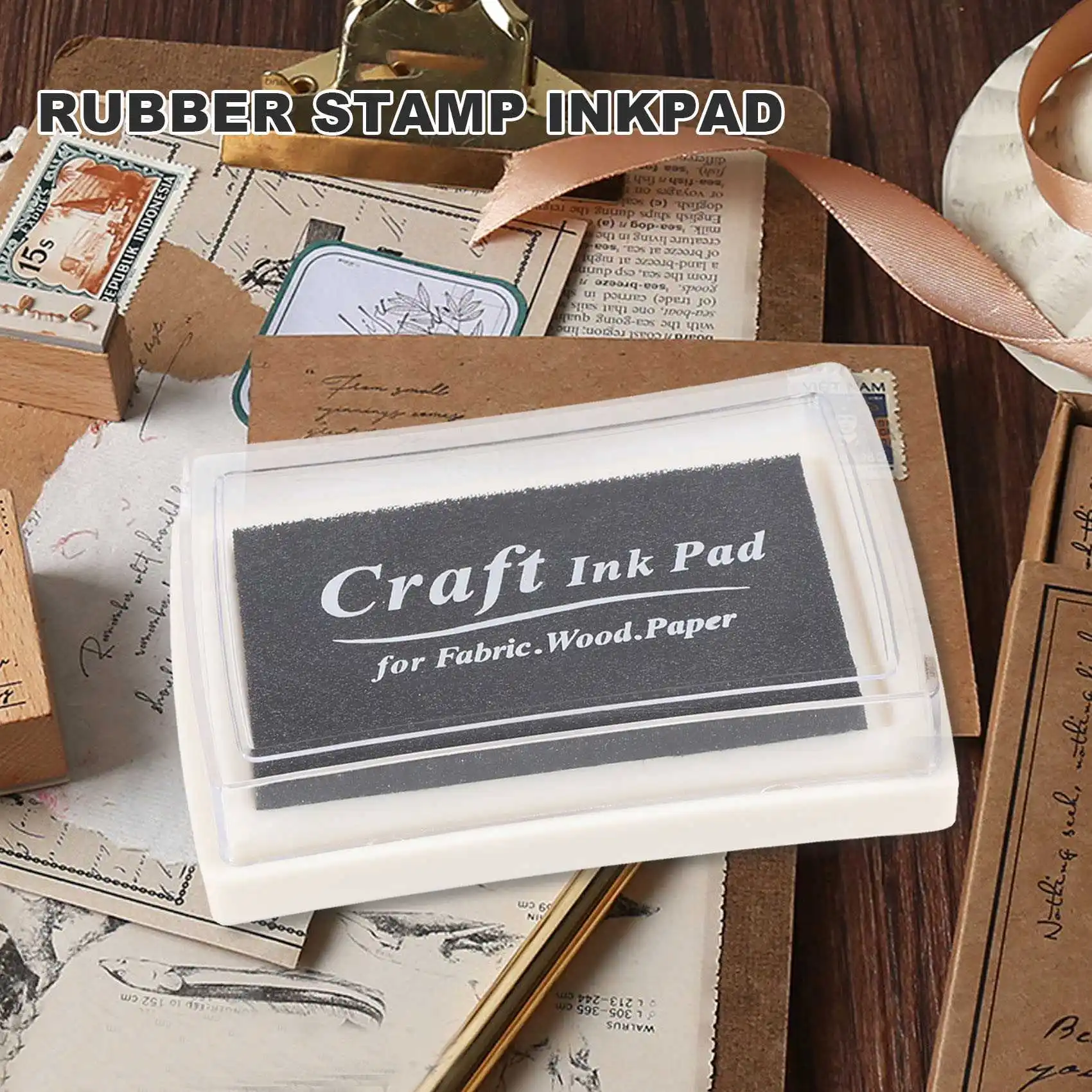 Чёрная чернильная Подушка Inkpad резиновый штамп отпечаток пальца нетоксичный