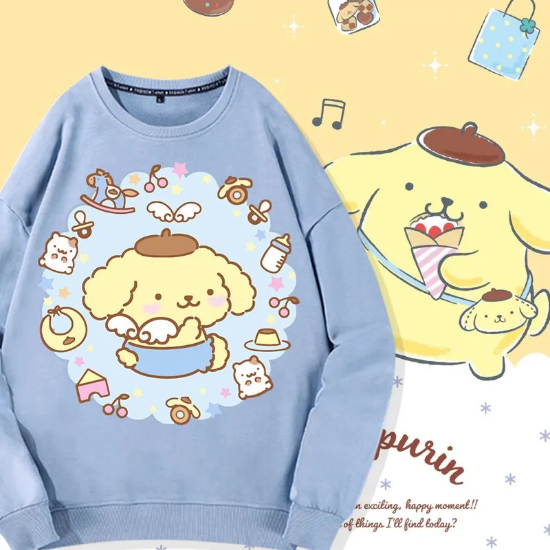 Толстовка Sanrio с круглым вырезом и анимацией новинка 2024 брендовая детская одежда