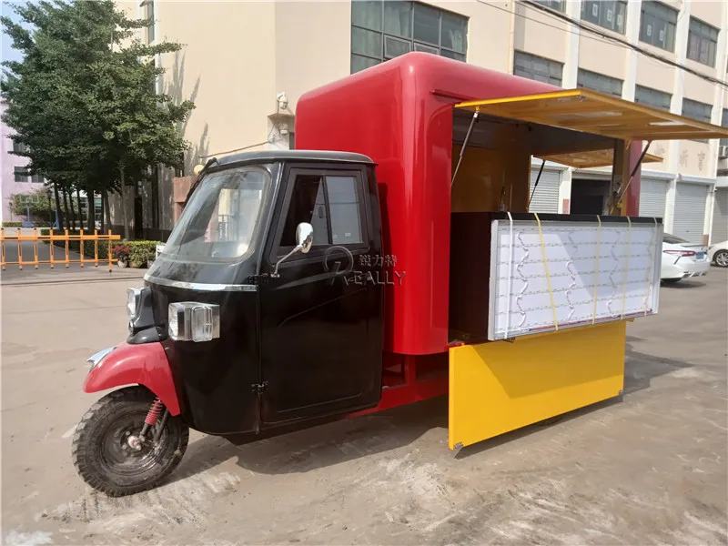 Commercial  Ice Cream Juice Food Cart Dining APE Car Customized Electric Vendor Trailer Hot Dog Mobile Snacks Truck