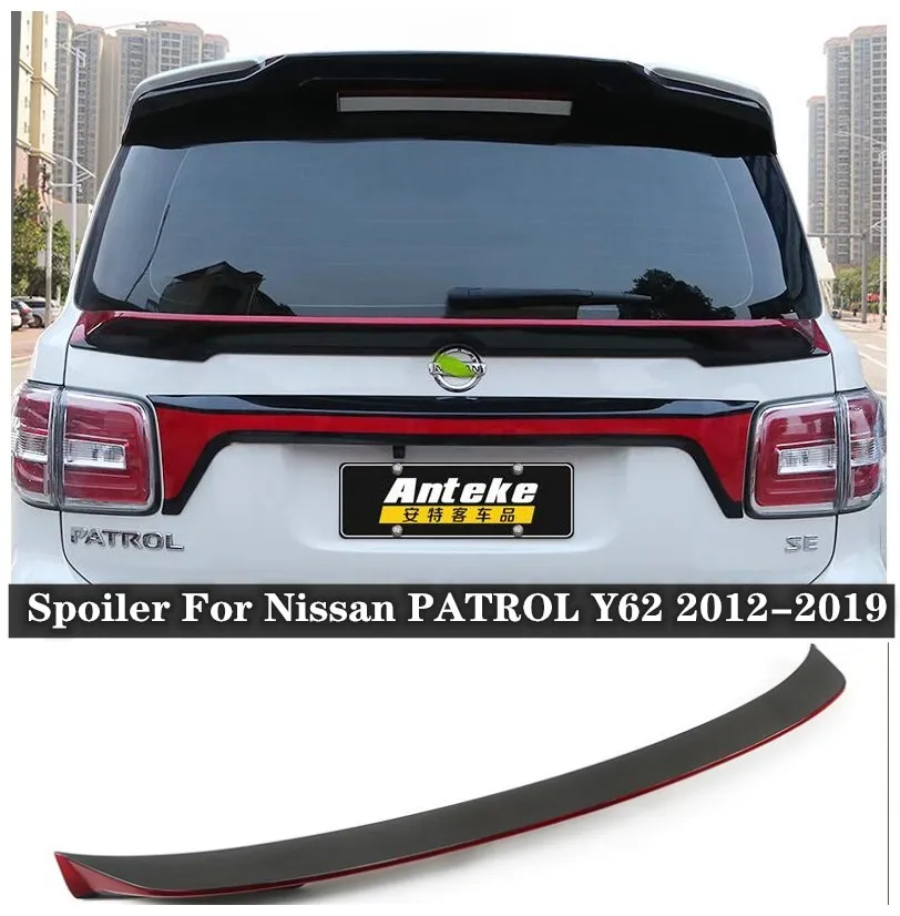 

High Quality ABS Rear Trunk Lip Spoiler Splitters Wing Fits For Nissan PATROL Y62 2012-2020