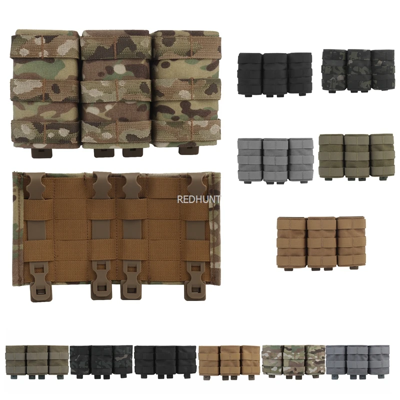 Фото Боевая Сумка Molle, жилет, Магнитная сумка, пакет быстродействующих картриджей, держатель для боеприпасов, тройная сумка для магазина 7,62 №1