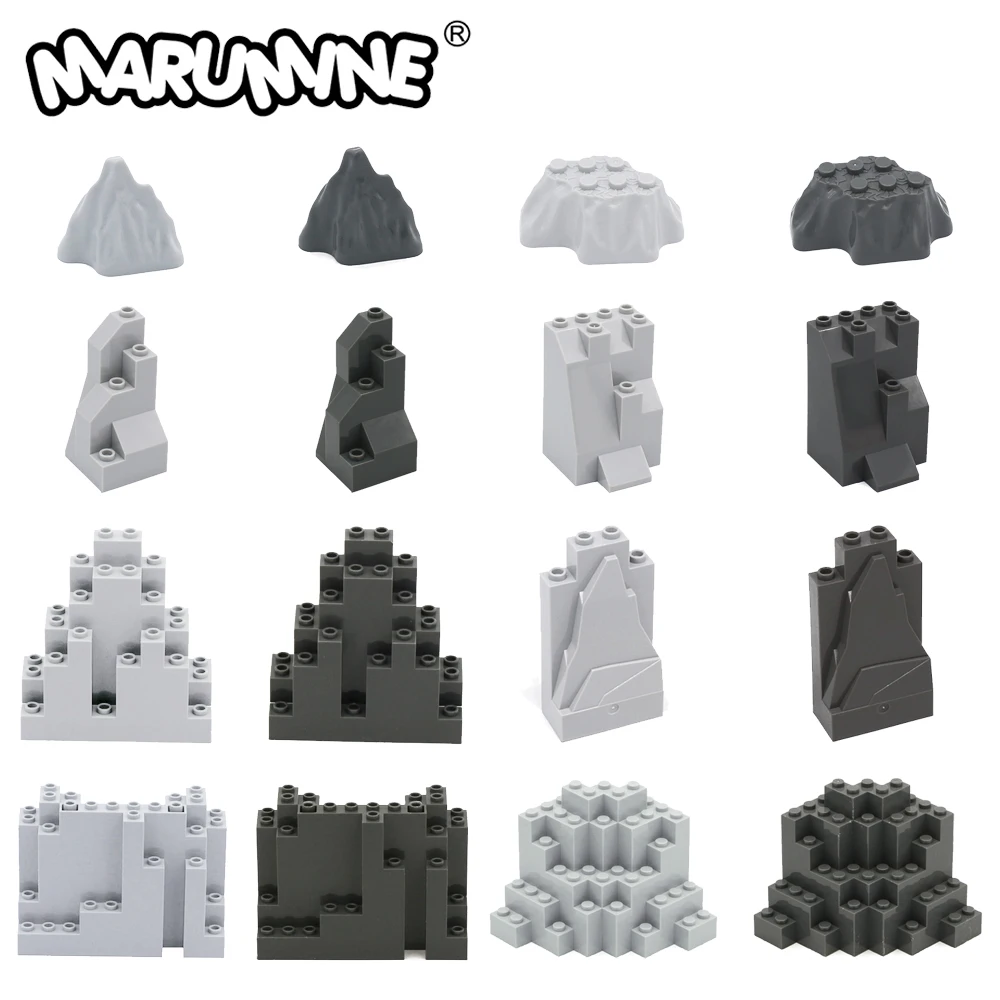 Marumine кубики MOC аксессуары панели скалы горы 47847 23996 6082 6083 DIY строительные блоки детали