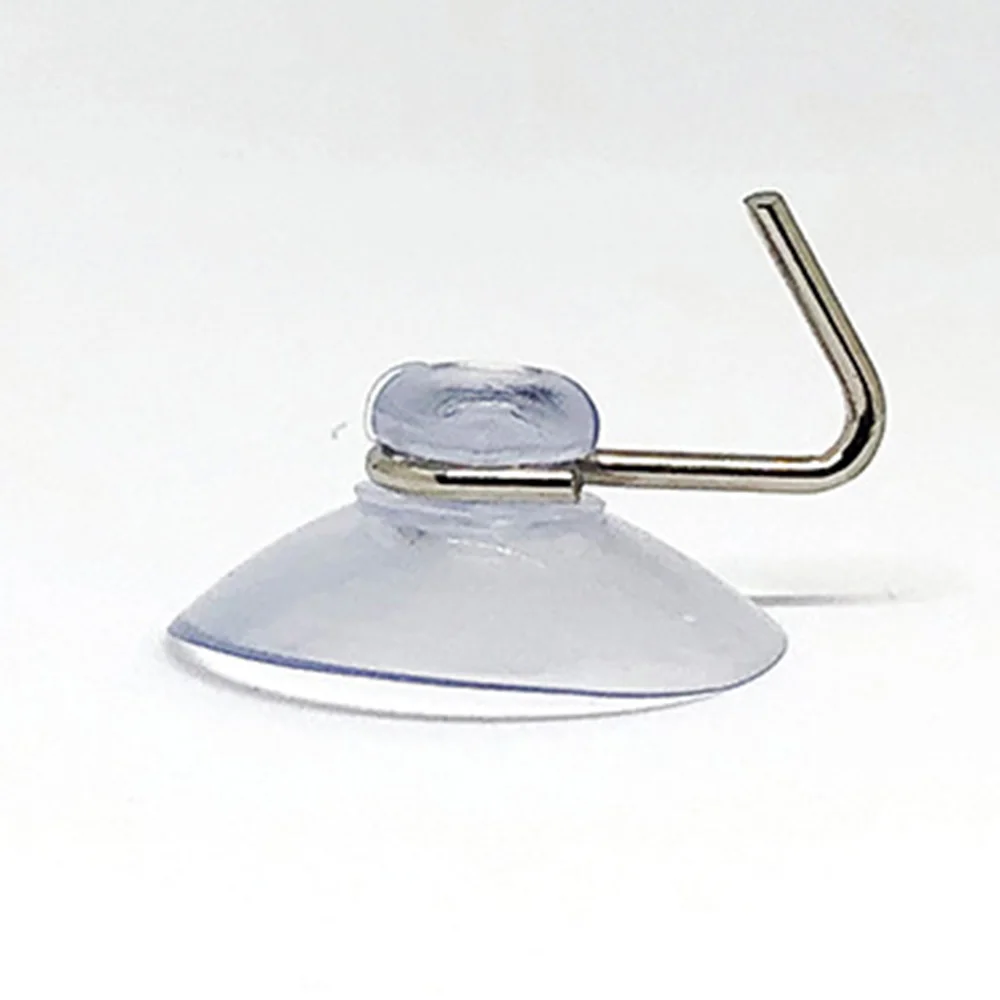 

20PCS Strong Transparent Suction Cup Metal Hooks Hanger Hanging Hook Sucker Cup Not Hurt The Wall Clear Suction Cup Sucker Hooks