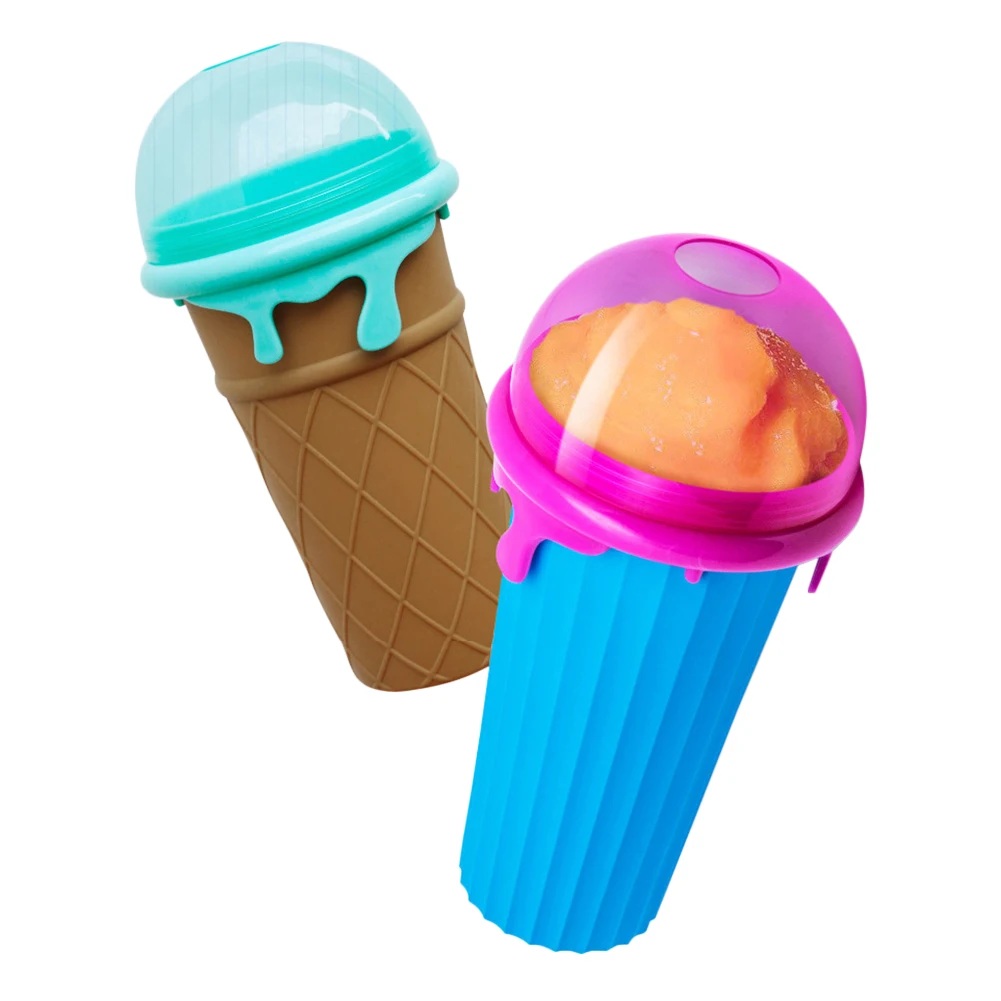

Slushy Silicone Maker Cup Quick-freezing 500ml Cup Transform Multi-purpose Making Smoothies Milkshakes Portable Travel Camping