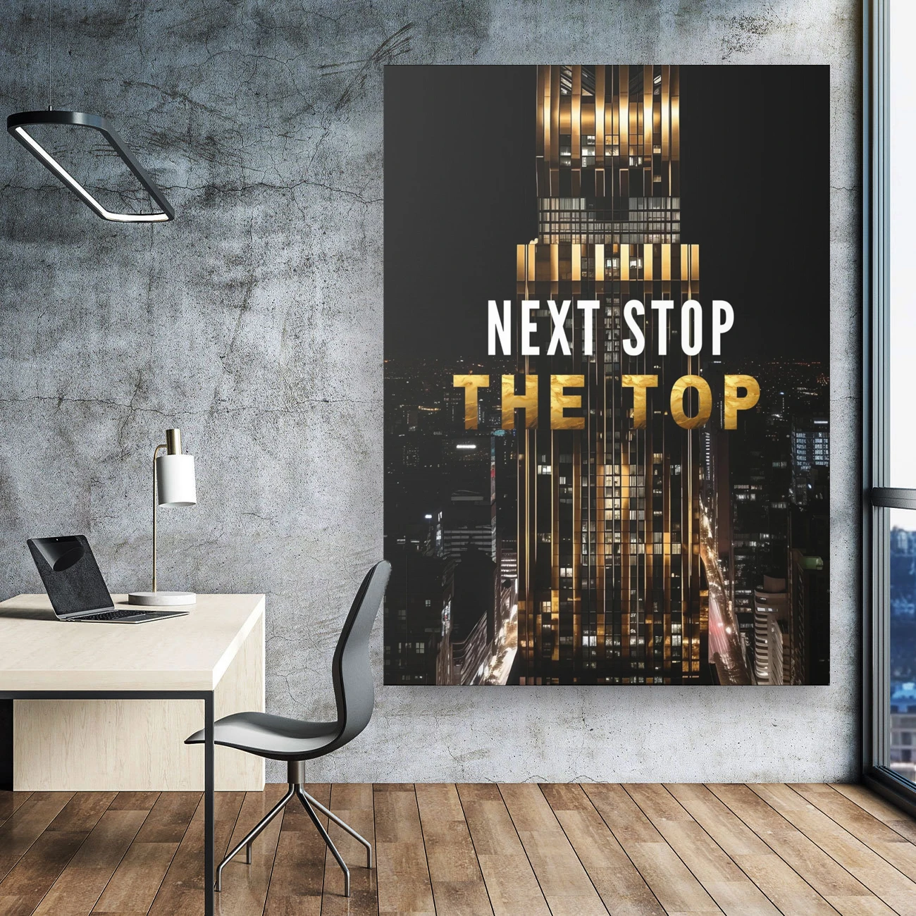 

Мотивационный городской пейзаж, холст, планшетофон и предприниматель, настенный плакат, печать, современное художественное украшение, офисный Декор