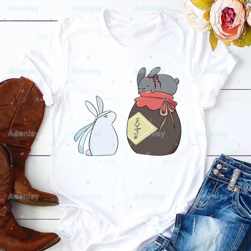 Женская футболка с круглым вырезом Mo Dao Zu Shi The Untamed Lan WangJi Wei Wu Xian