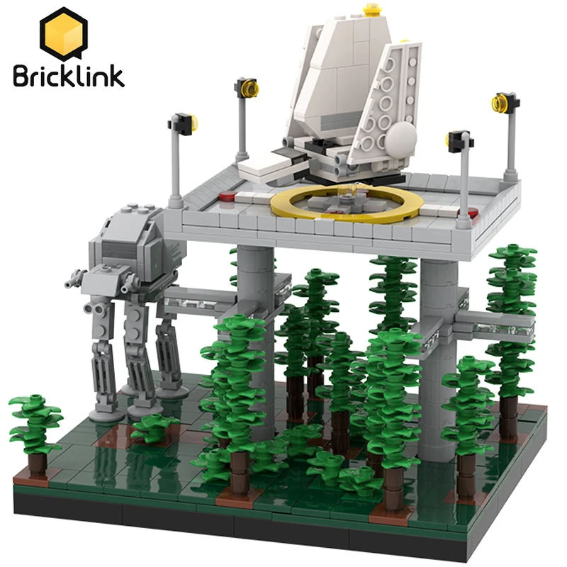 

Bricklink Space Wars MOC Empire Military Base on Endor AT-AT Shuttle Ship Battle of Endor Building Blocks Kid Toys Children Gift