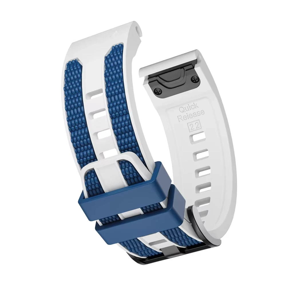 Фото Двухцветный ремешок QuickFit 22 мм 26 мм для Garmin Fenix 8 Epix Pro Gen 2 47 мм 51 мм/Fenix 7X 6X 5X Plus, силиконовый браслет-ремешок для часов №2