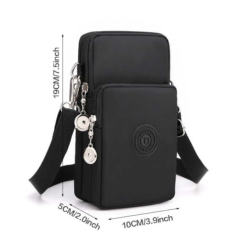 Женская сумка-мессенджер через плечо, Многофункциональный модный маленький кошелек для сотового телефона, портативный спортивный уличный чехол для наушников