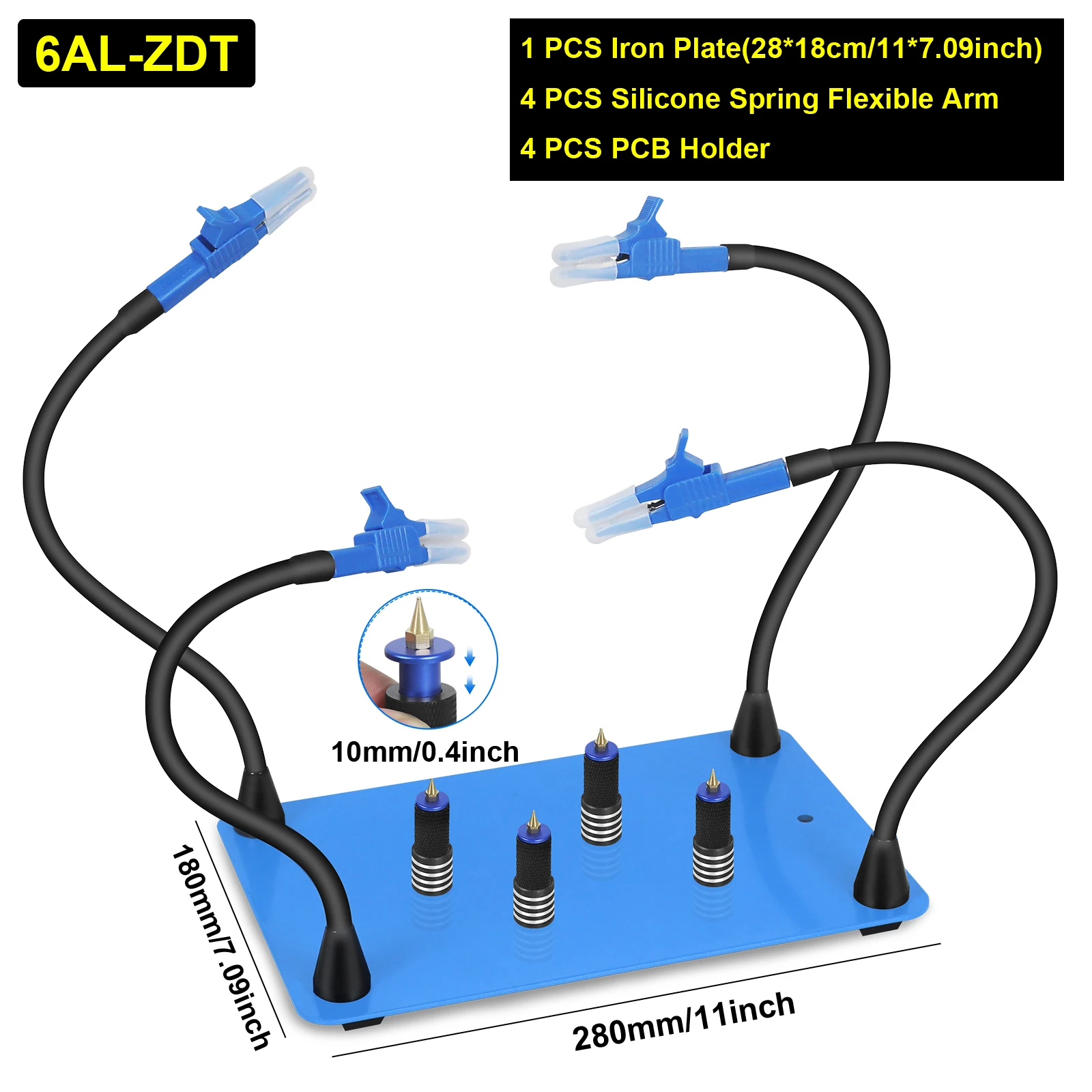 NEWACALOX Паяльная станция для помощи рук, сильные магнитные гибкие руки с 3 ~ 6-кратной лупой для ремонта электроники на печатных плат