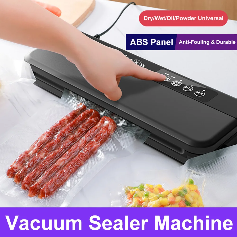 

Food Vacuum Sealer 60KPA Automatic Food Bags Sealer Film Packer Household Vacuum Sealer Machine With 10Pcs Food Vacuum Bags