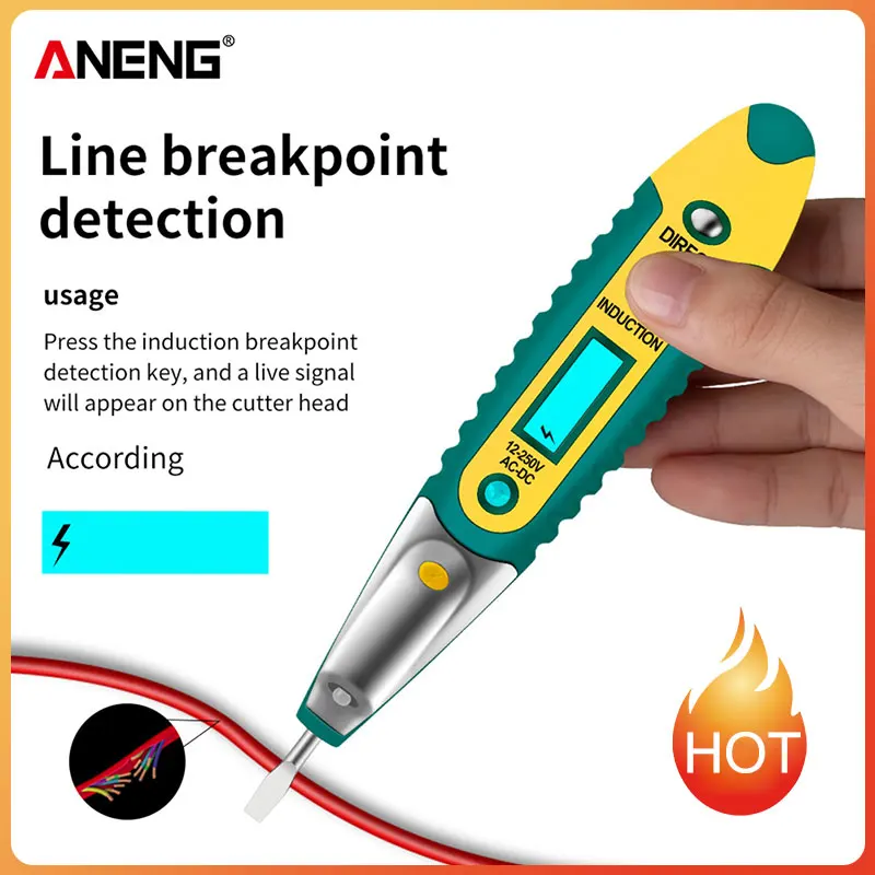 Цифровой тестовый карандаш электрический детектор напряжения ручка ЖК-дисплей