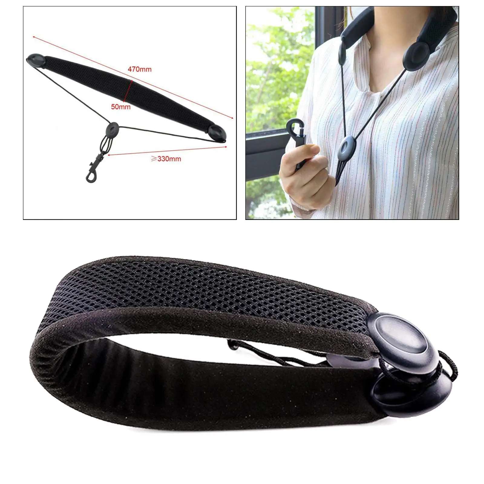 

Premium Saxophone Neck Strap Breathable Pad Sax Strap Adjustable
