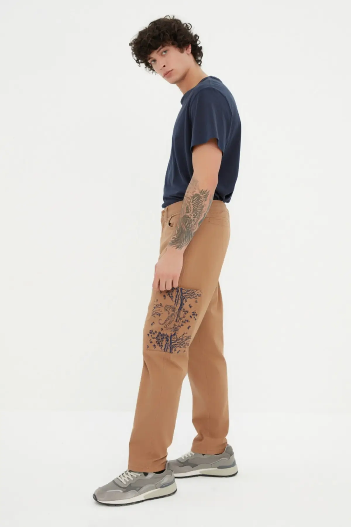 

Men's Straight Fit Pocket Printed Pants TMNSS22PL0395