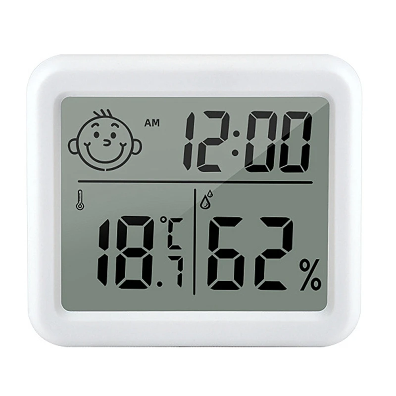 

Ultra Thin Digital Thermometer Meter Automatic Electronic Humidity Monitor Alarm Clock LCD Indoor Dry Hygrometer
