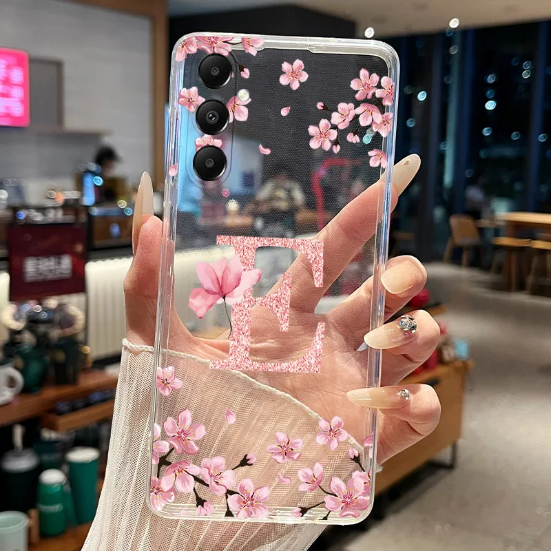 Фото Чехол для телефона Samsung Galaxy A05s A04s, чехол SM-A057F SM-A047F, прозрачный тонкий силиконовый мягкий чехол с красивым цветочным узором и надписью №4