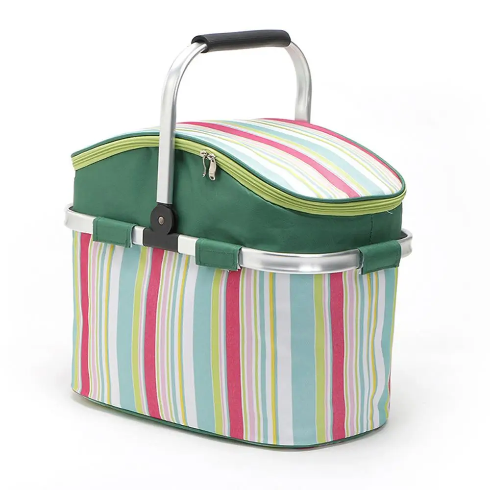 

Picnic Bag Outdoor Car Portable Capacity Fridge Box Insulated Camping Aluminum Film Basket Waterproof Picnic Freshness Beach
