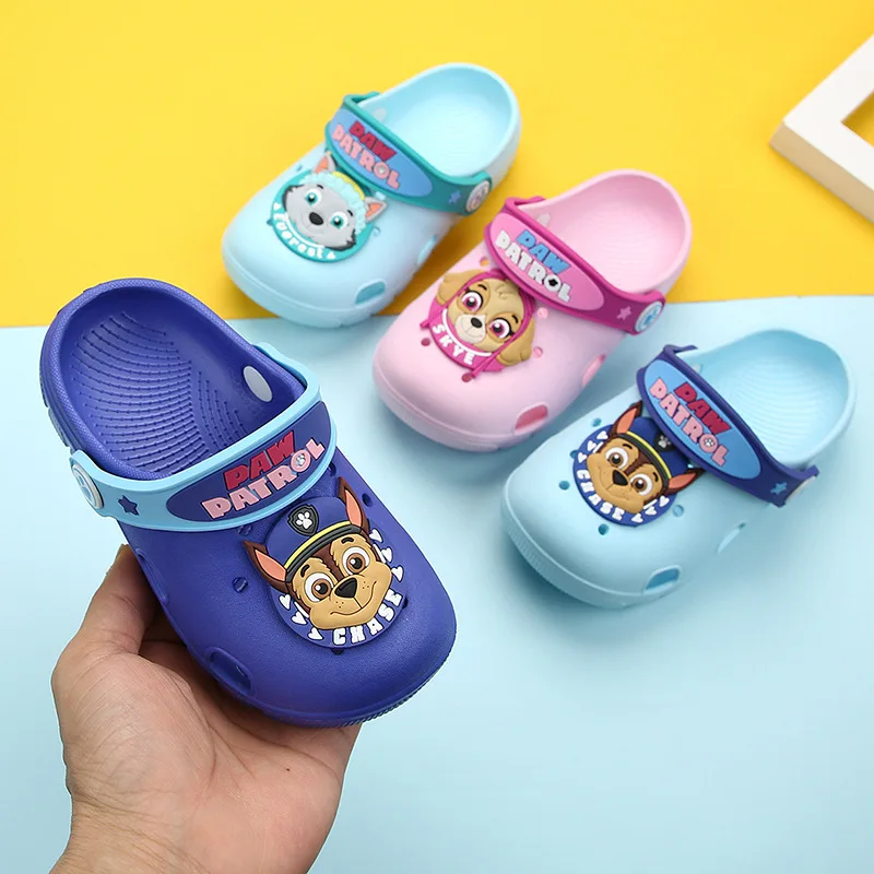 

Paw Patrol Summer Children's Shoes Baby Slippers Summer Cartoon Indoor Anti-skid Boys Girls Chase Skye Plush Doll Toddler Shoes