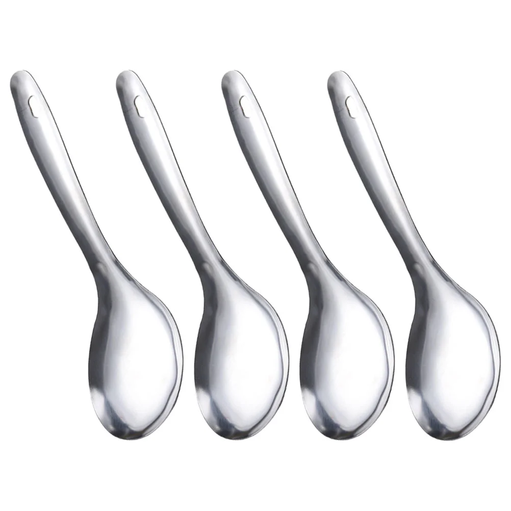 

4 Pcs Rice Spoon Safe Rice Spatula Non Stick Kitchen Supplies Stainless Steel Compact Rice Spatula Rice Scooper