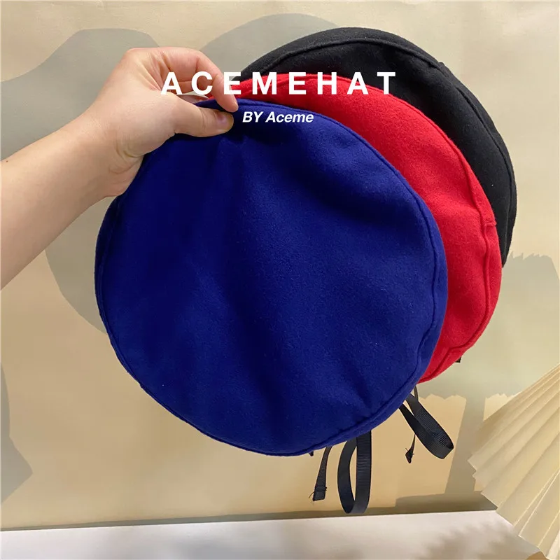 

Cloth bowknot steamer beret female temperament of chun xia Korean contracted pumpkin bud cap in England cap restoring ancient wa