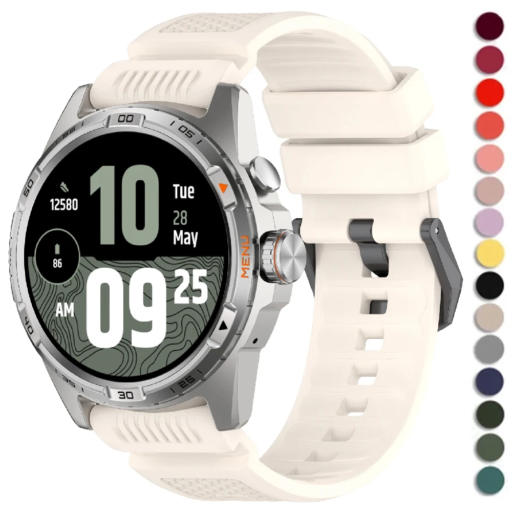 Фото Силиконовый ремешок для часов 24 мм для Ticwatch Pro 5 Enduro, ремешок Correa, браслет для Garmin Venu X1, Suunto 7, 9, D5, Spartan. №1